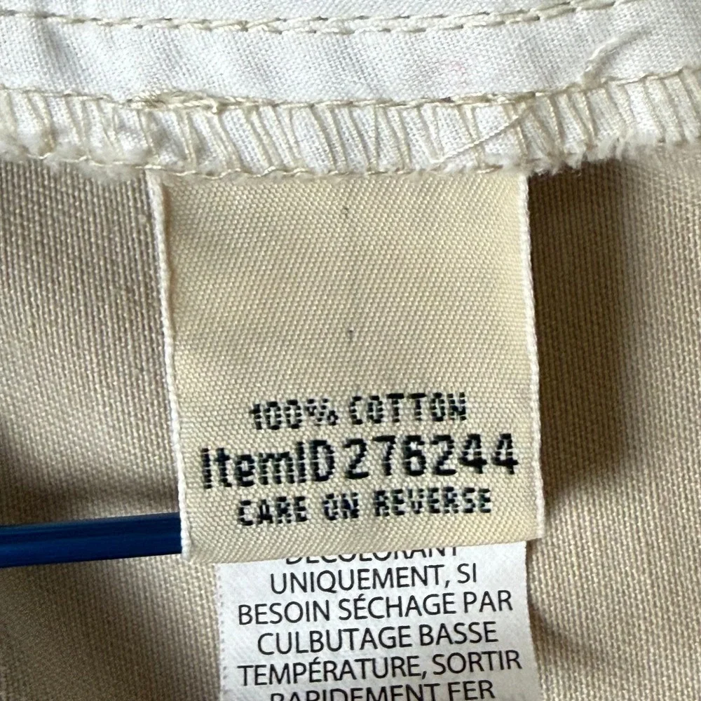 LL Bean Original Fit Shorts Womens 16 Khaki Tan Cotton Pleated High Rise Chino